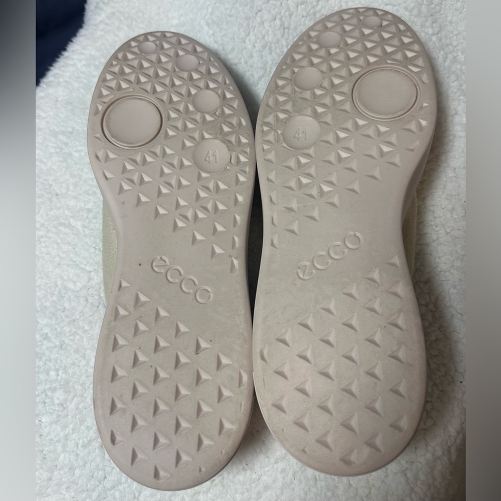 Ecco Women’s Street Tray Hygge slipper ivory suede shearling lining Size 41 - Picture 5 of 7